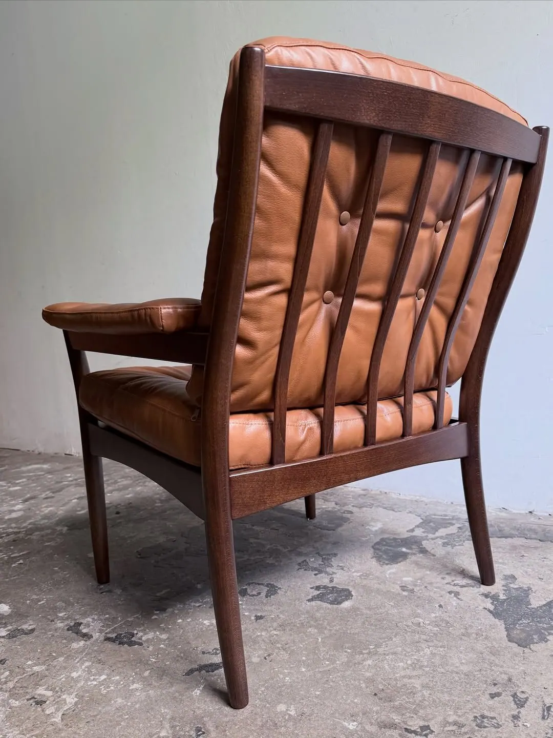 Sessel Carmen, Leder in Karamell — 5
