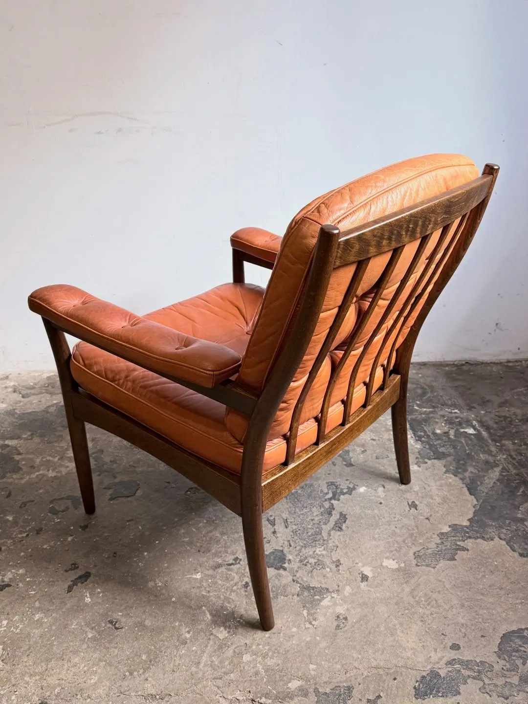 Fauteuil Carmen, cuir terracotta — 2