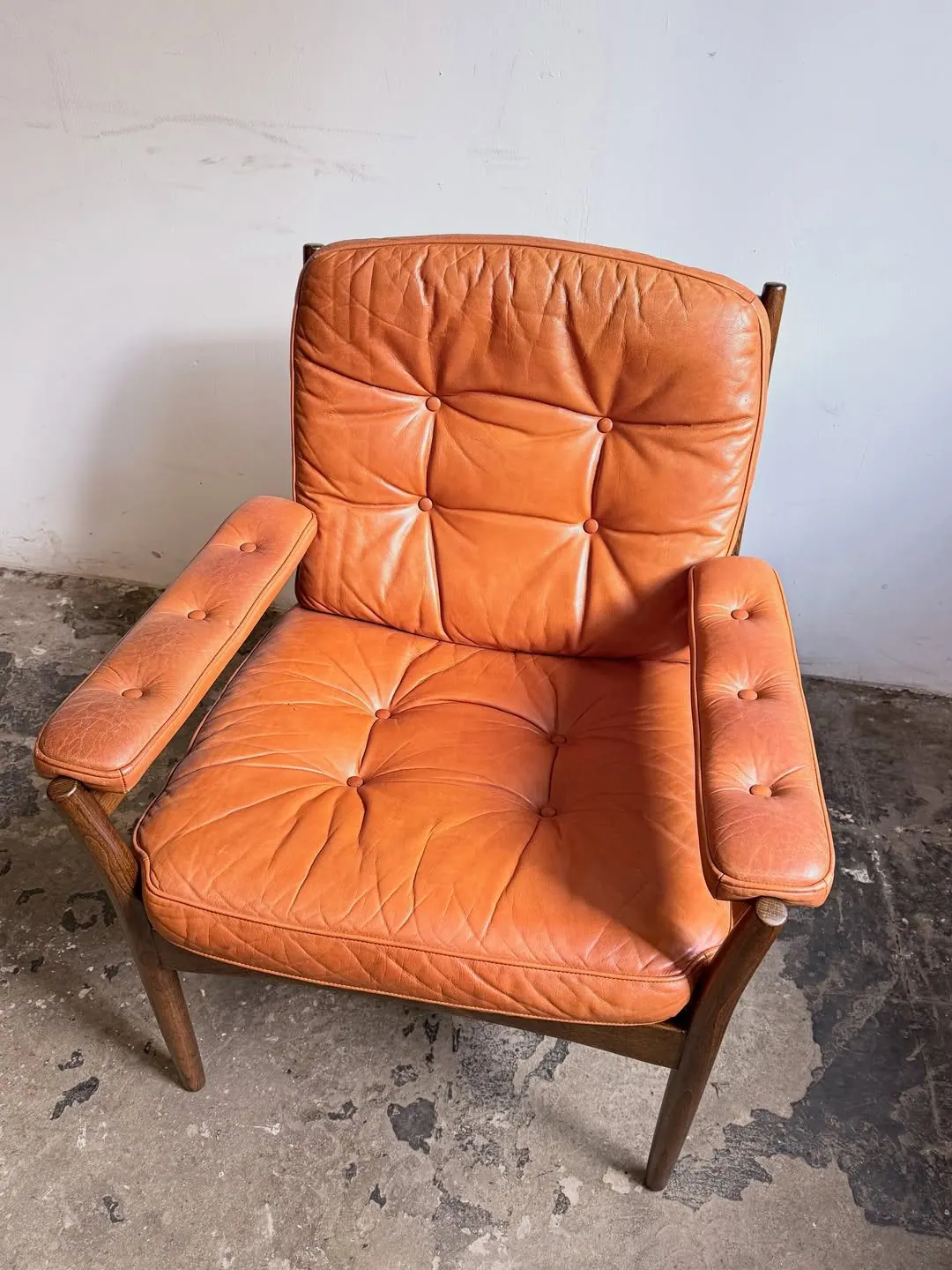 Fauteuil Carmen, cuir terracotta — 3