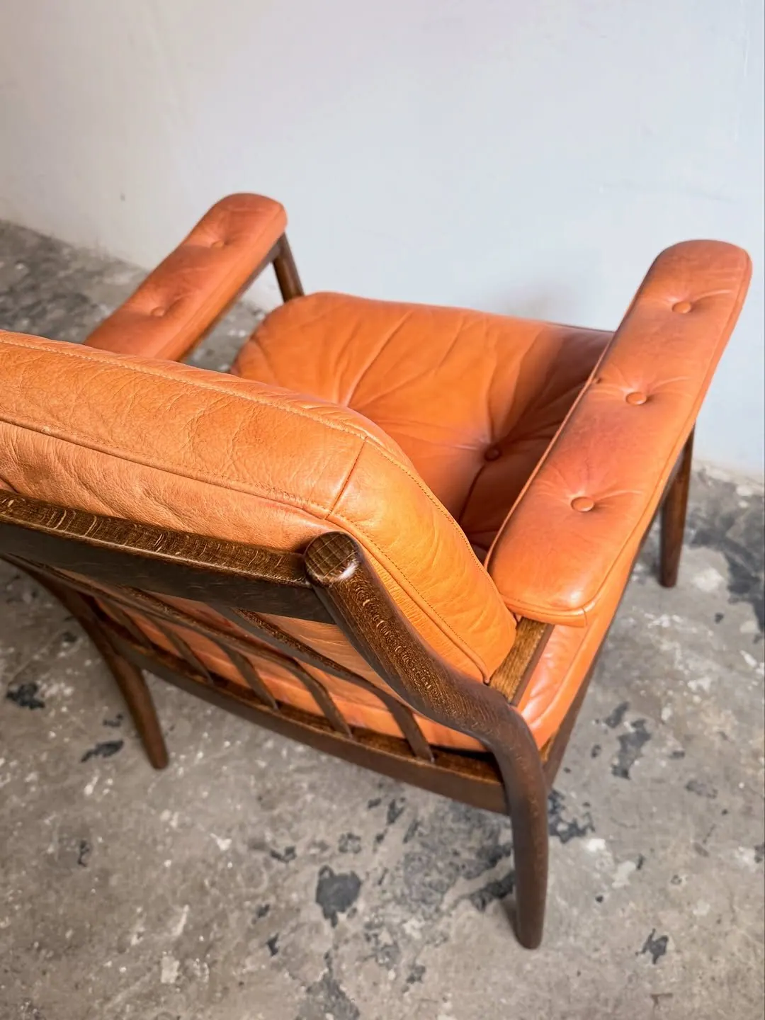Fauteuil Carmen, cuir terracotta — 5
