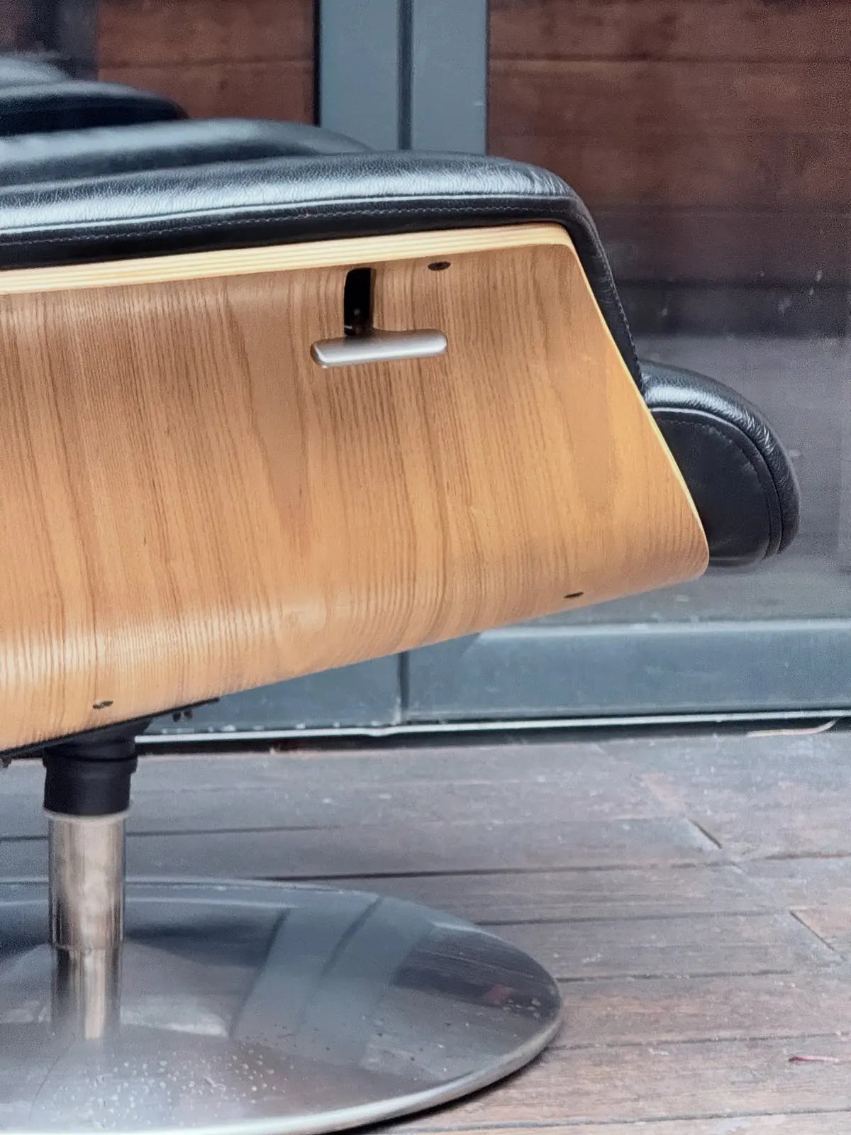 Verstelbare fauteuil Conform, zwart leer — 5