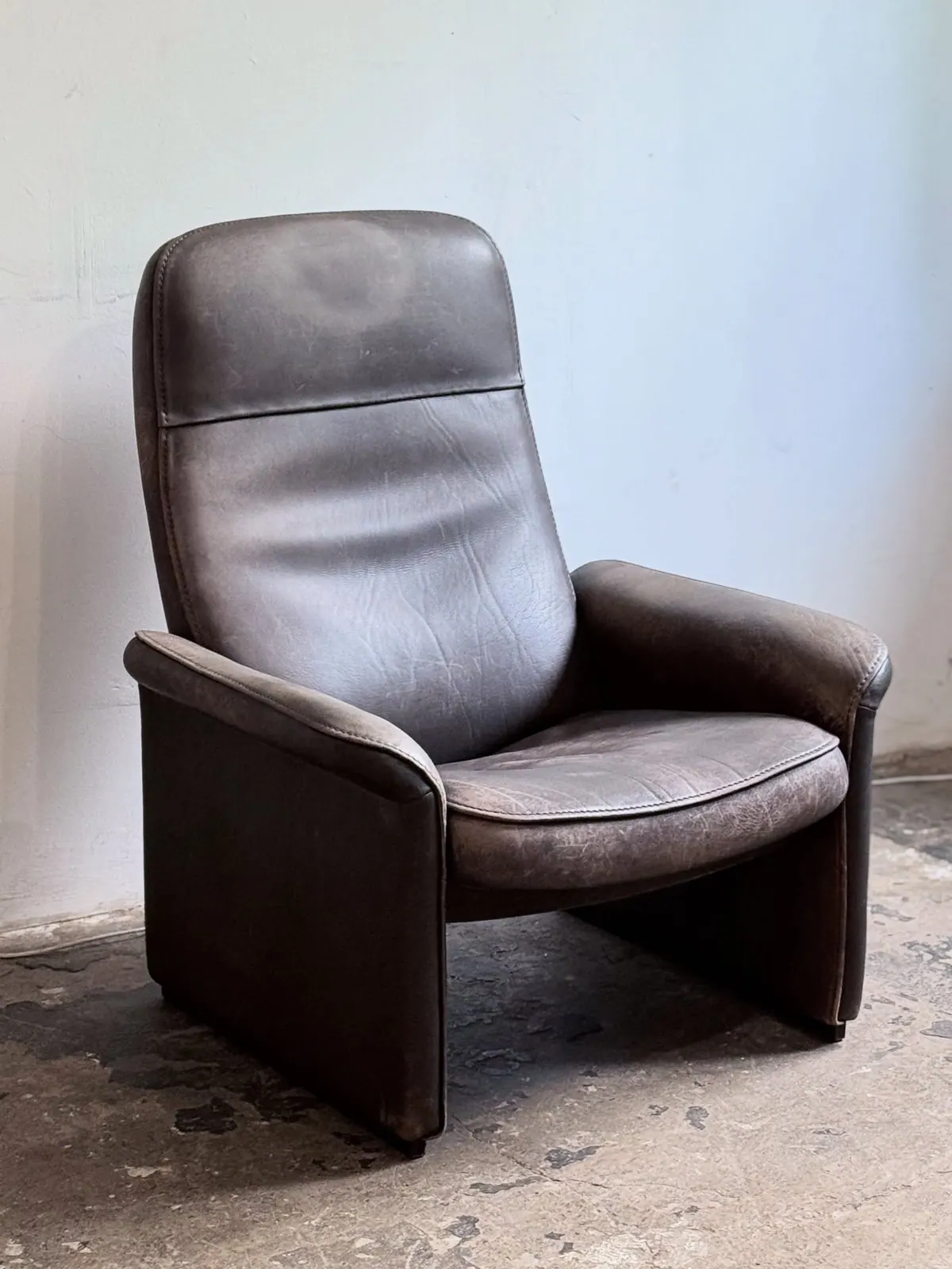 De Sede DS-50 armchair, sea-stone leather