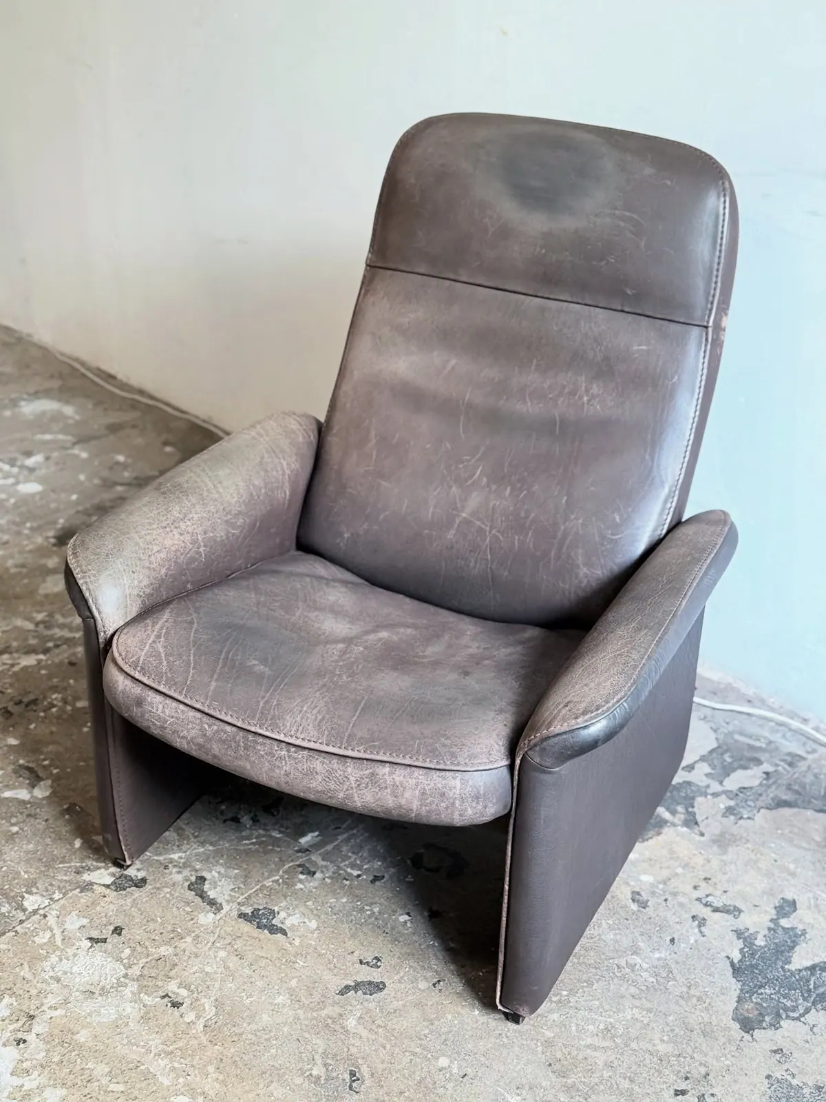 Sessel De Sede DS-50, Leder in Meerstein — 2