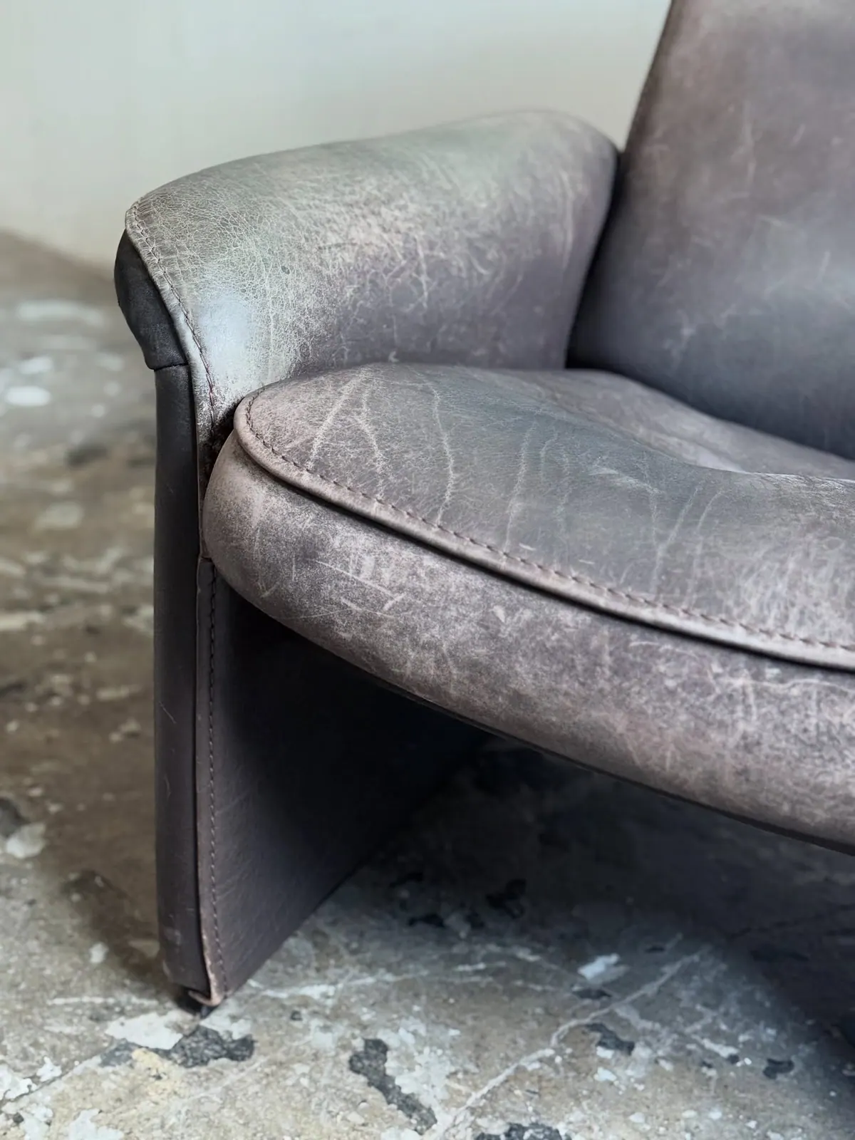 Sessel De Sede DS-50, Leder in Meerstein — 3