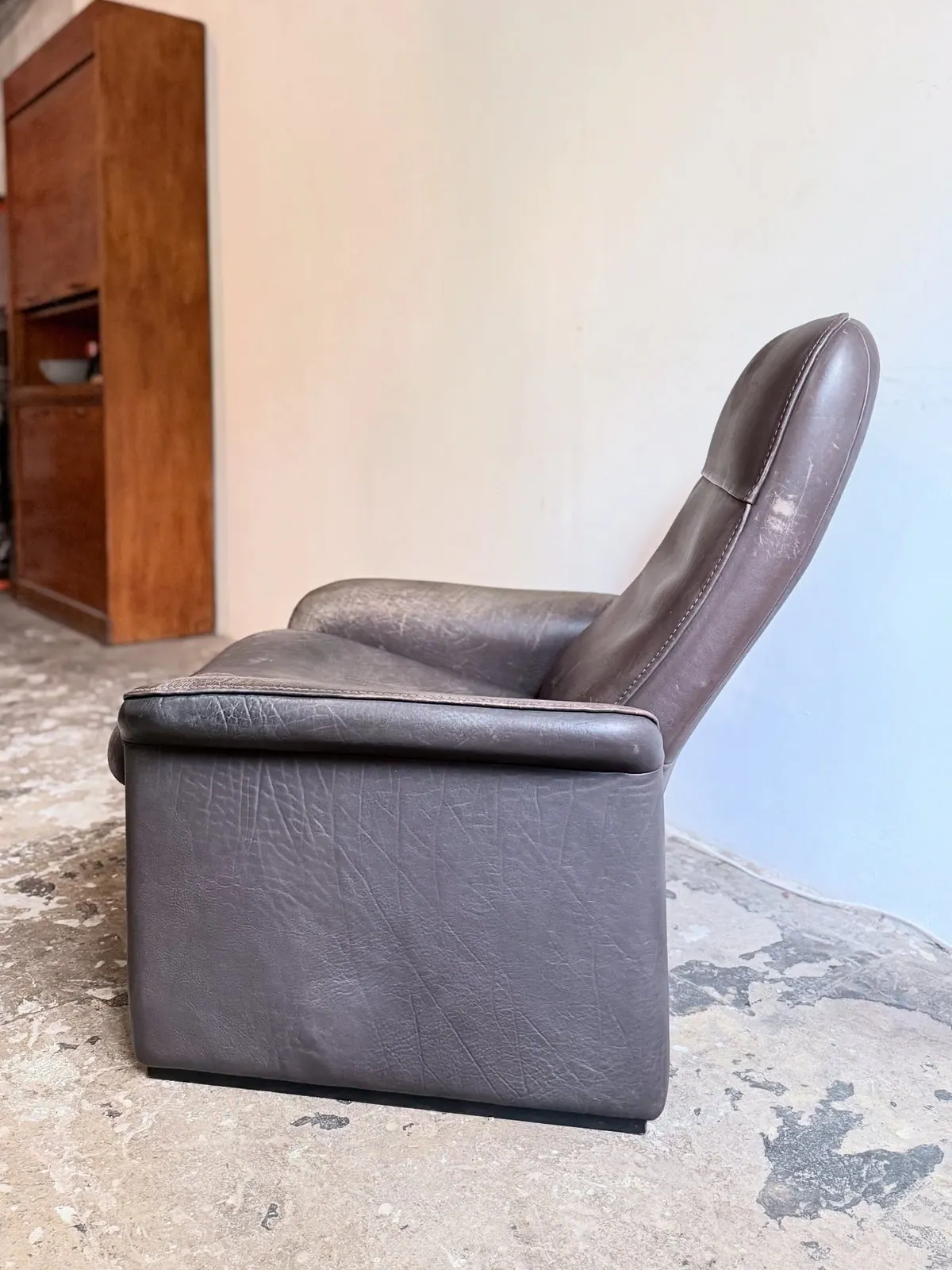 Sessel De Sede DS-50, Leder in Meerstein — 5