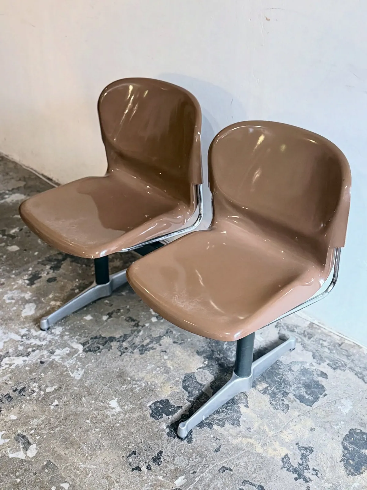 Panca a due posti Space Age Drabert, caramello — 3