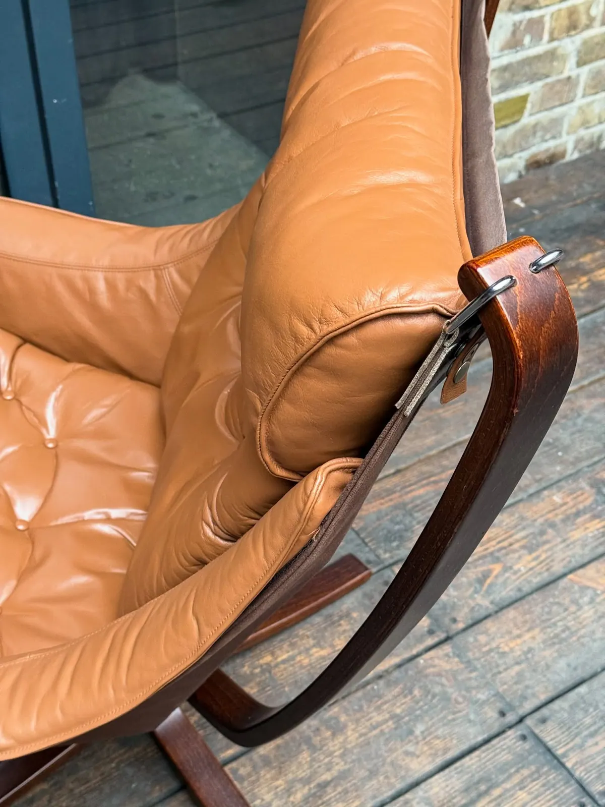 Falcon armchair, caramel leather — 5