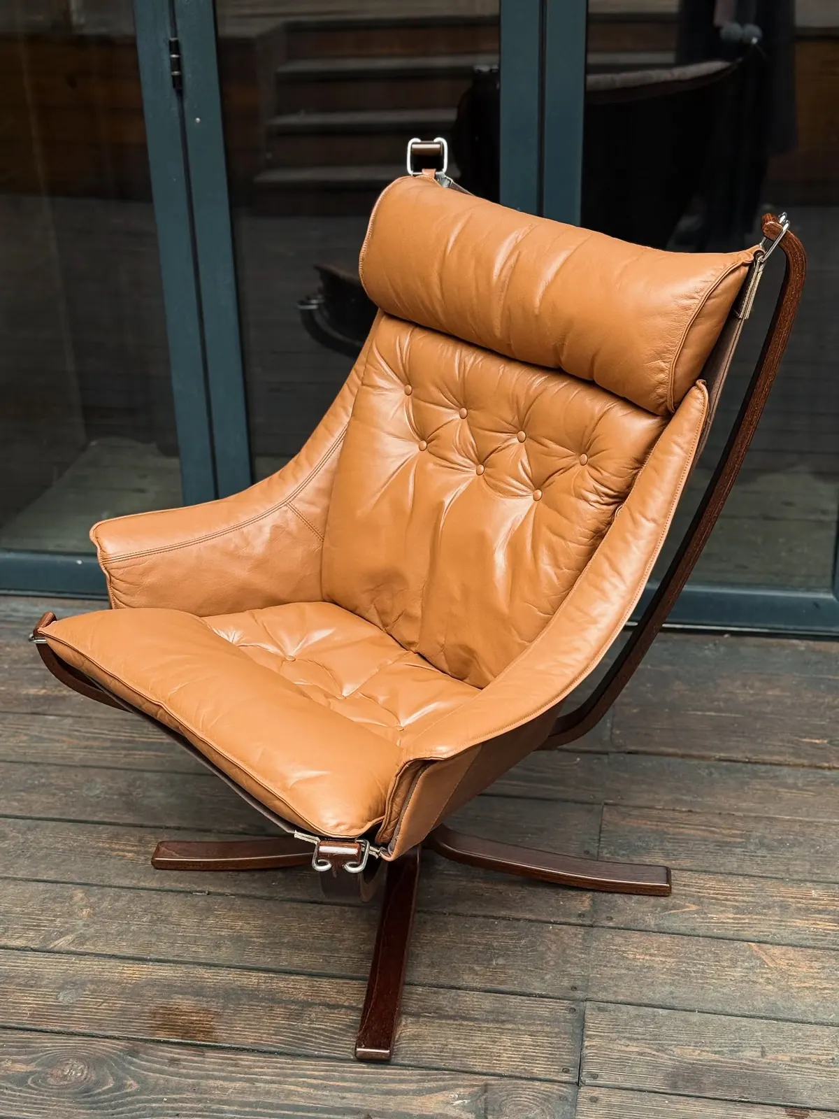 Falcon armchair, caramel leather — 8