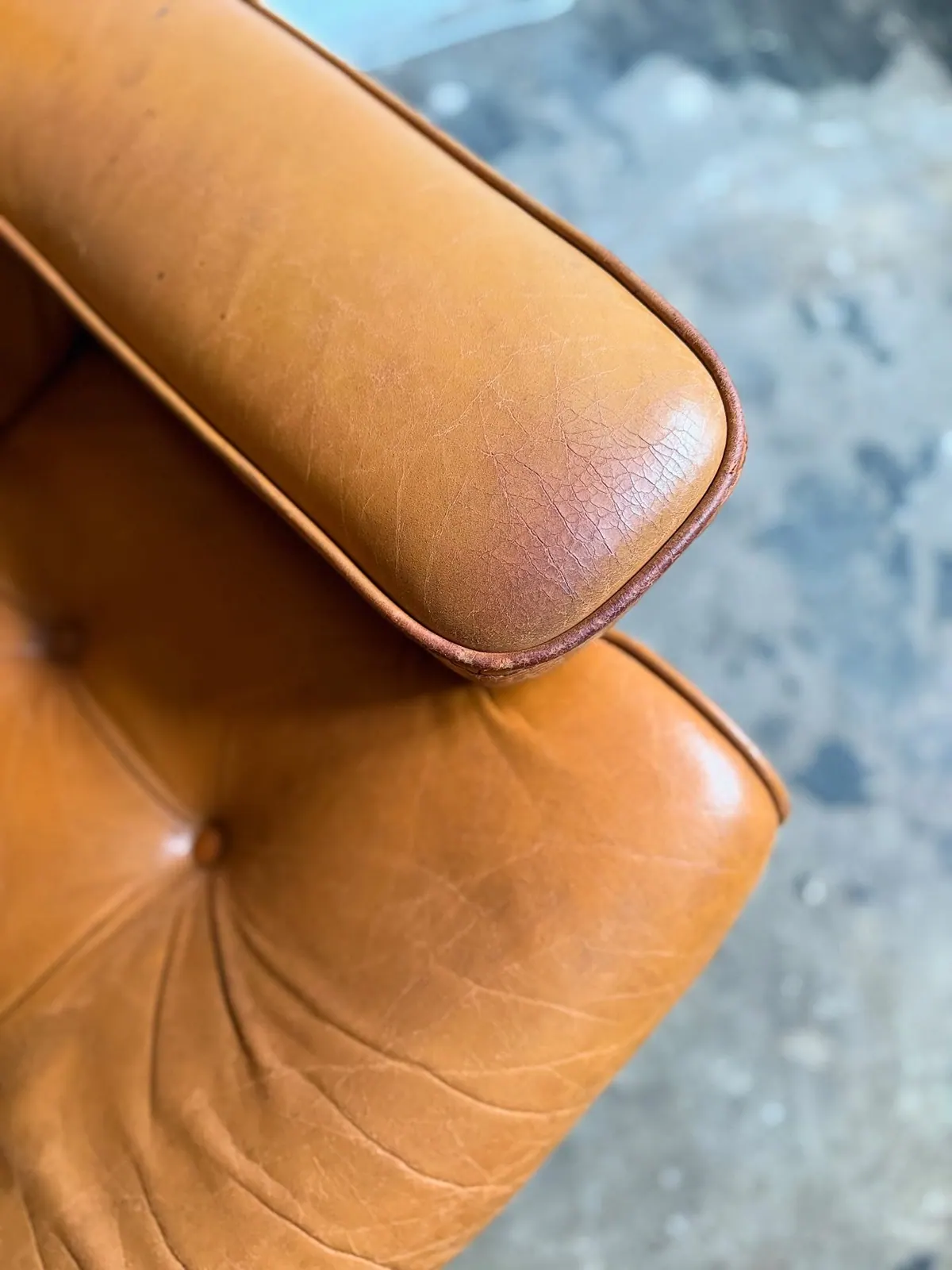 Göte Möbler Sessel, Leder in Karamell-Rotbraun — 4