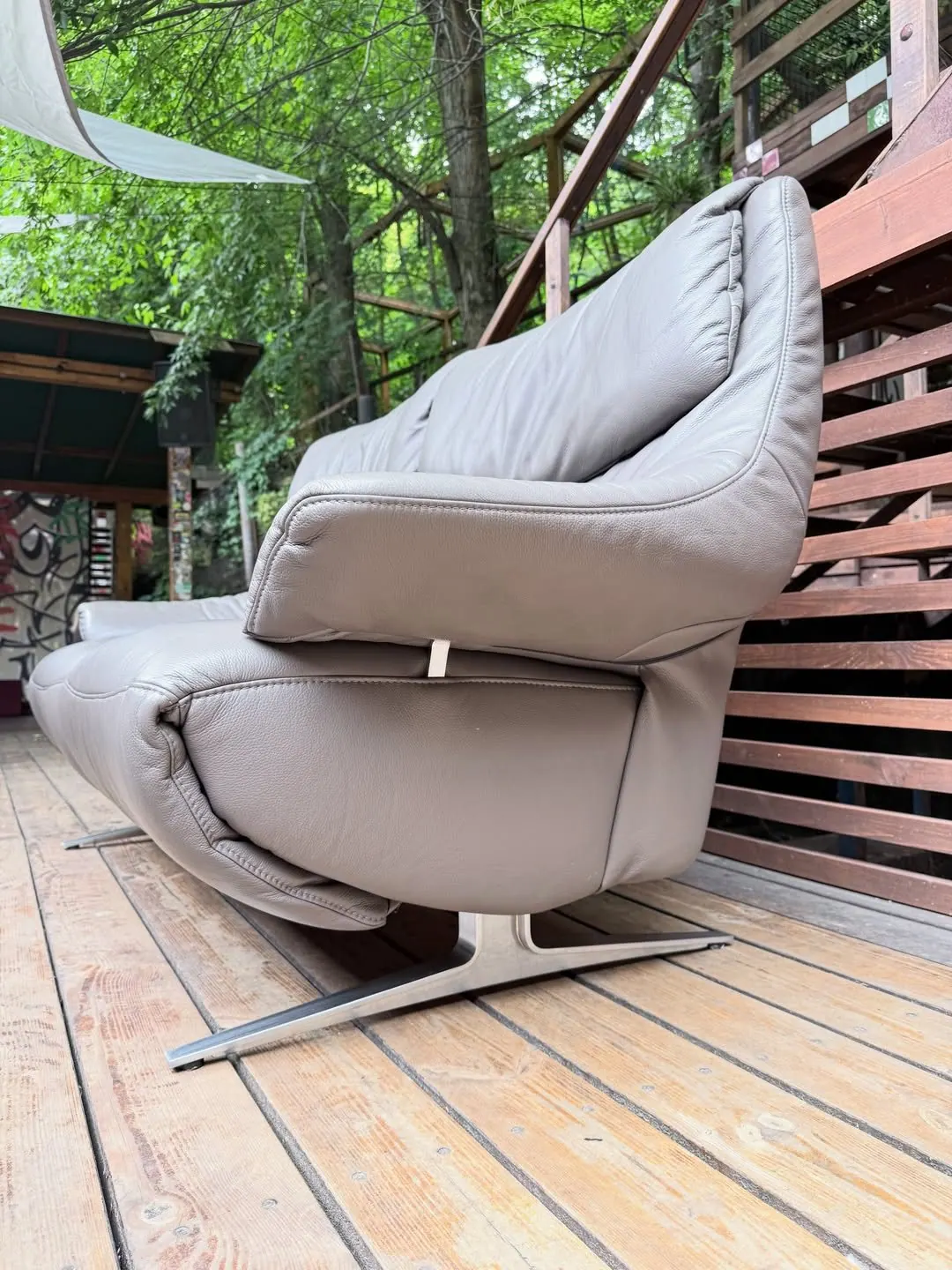 Canapé Himolla, cuir taupe — 3