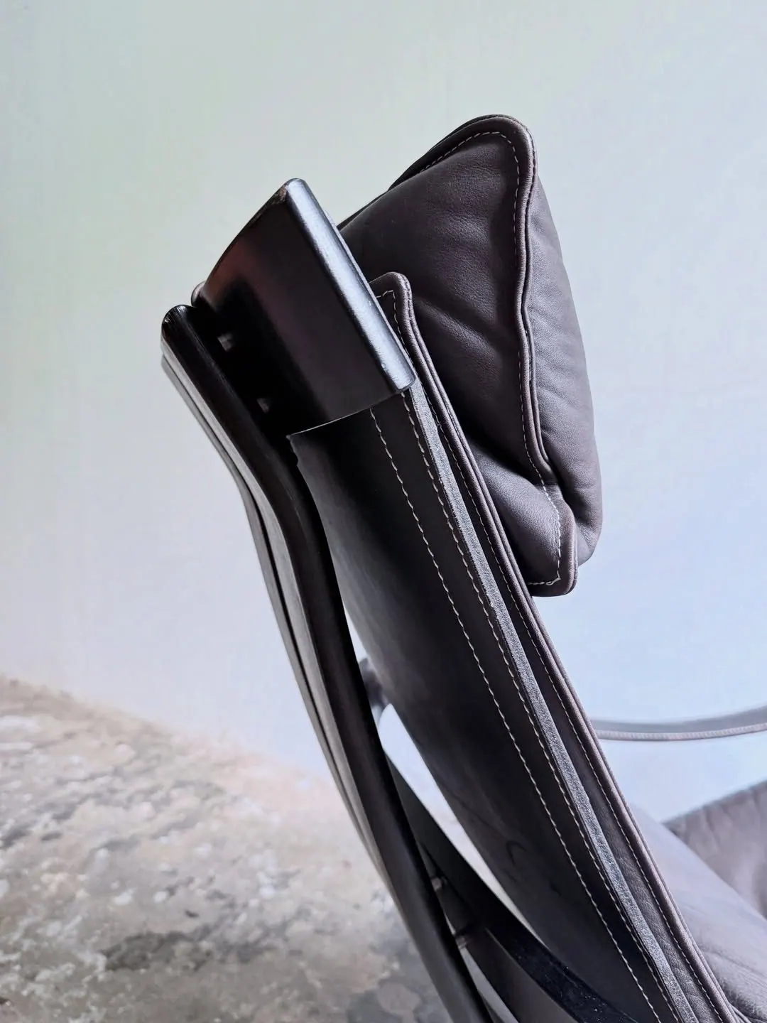 Poltrona lounge Kroken, pelle originale — 4