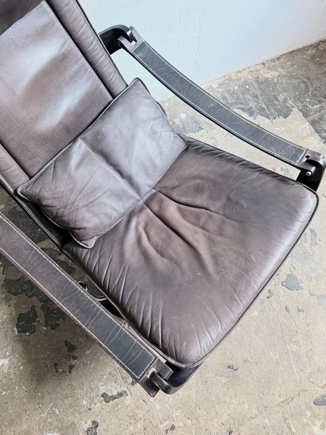 Poltrona lounge Kroken, pelle originale — 7