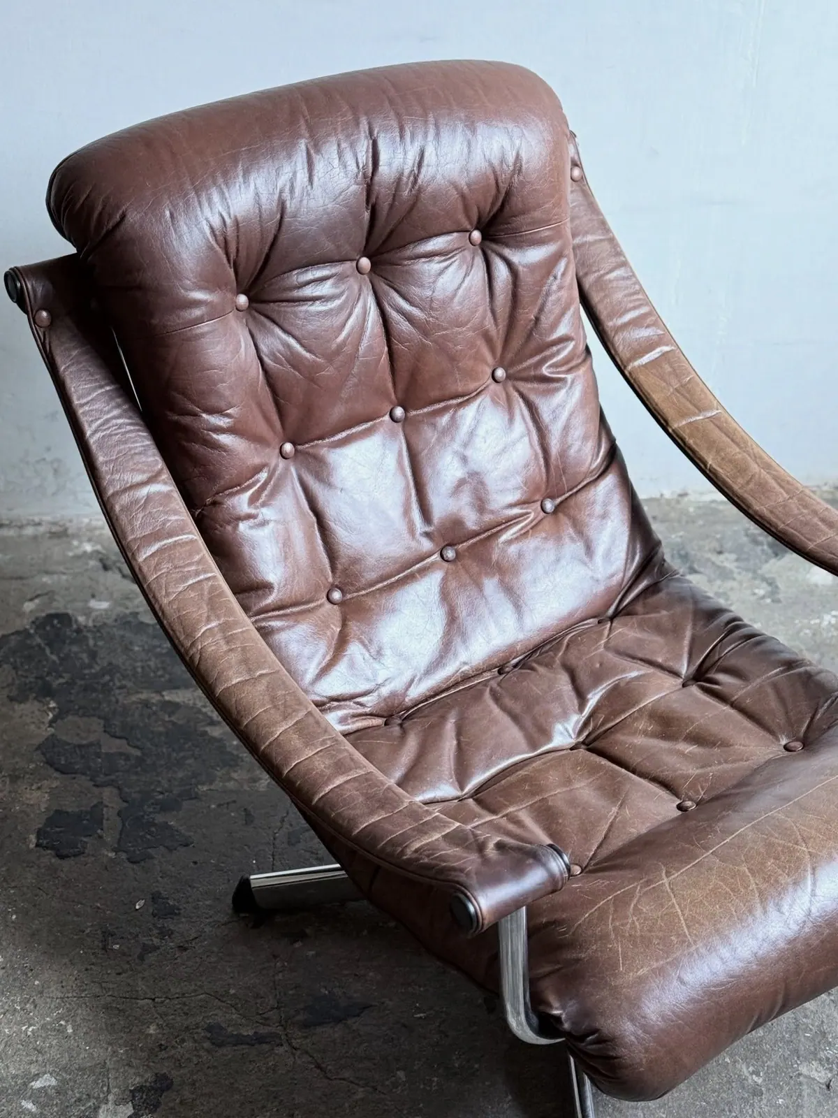 Poltrona Lagoon, pelle cioccolato — 5