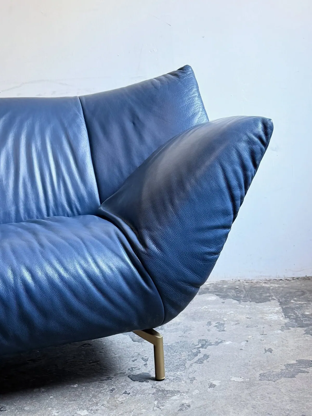 Sofa Leolux Tango, Leder in Mitternachtsblau — 3