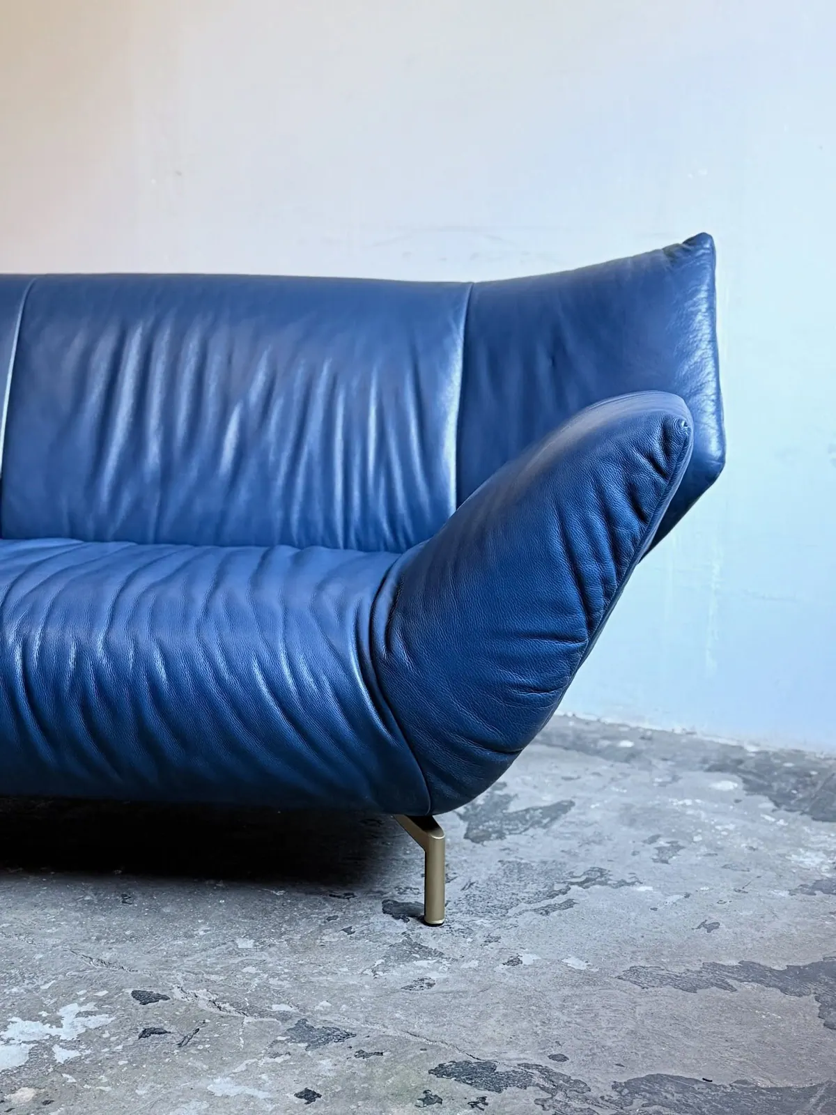 Sofa Leolux Tango, Leder in Mitternachtsblau — 4