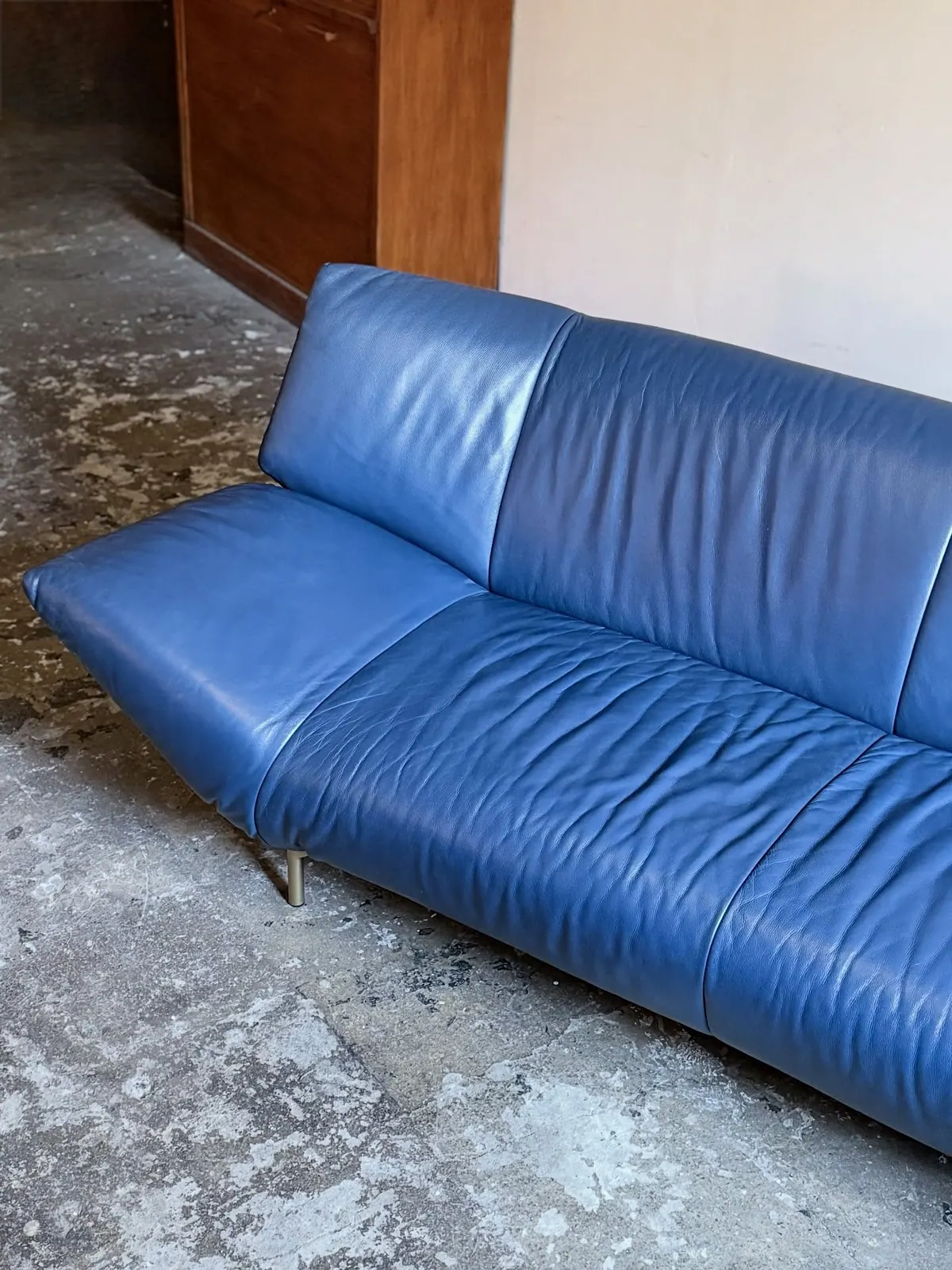 Sofa Leolux Tango, Leder in Mitternachtsblau — 7